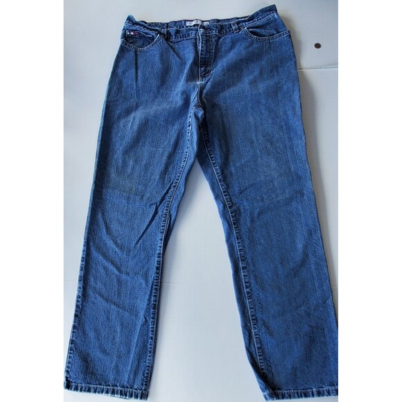 Tommy Hilfiger Jeans Women's Sz 16 KTY-KTY Blue Denim L/33 Med Wash Y2K 2000s - Picture 1 of 15